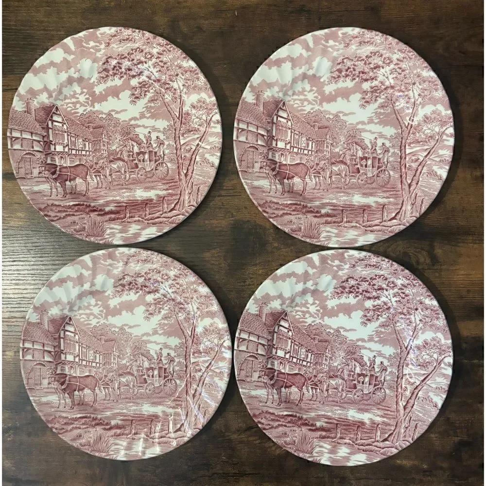Vintage Royal Wessex Stage Coach Serving Dinner Plate Made In England/ New